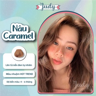 Thuốc nhuộm tóc màu Nâu Caramel + Tặng gang tay và trợ nhuộm|judyhairs