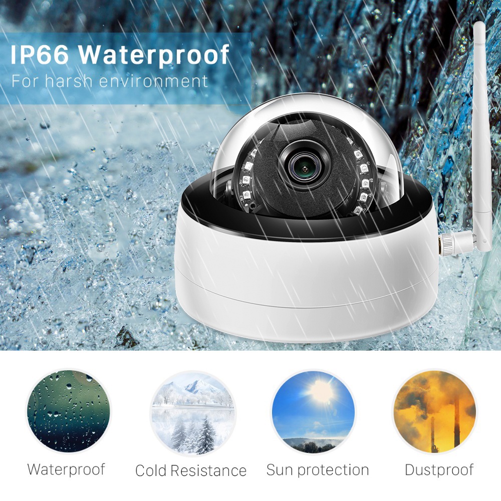 Máy Quay An Ninh Hamrol 5MP Kết Nối Wifi IP 1080P Có Khe Cắm Thẻ SD