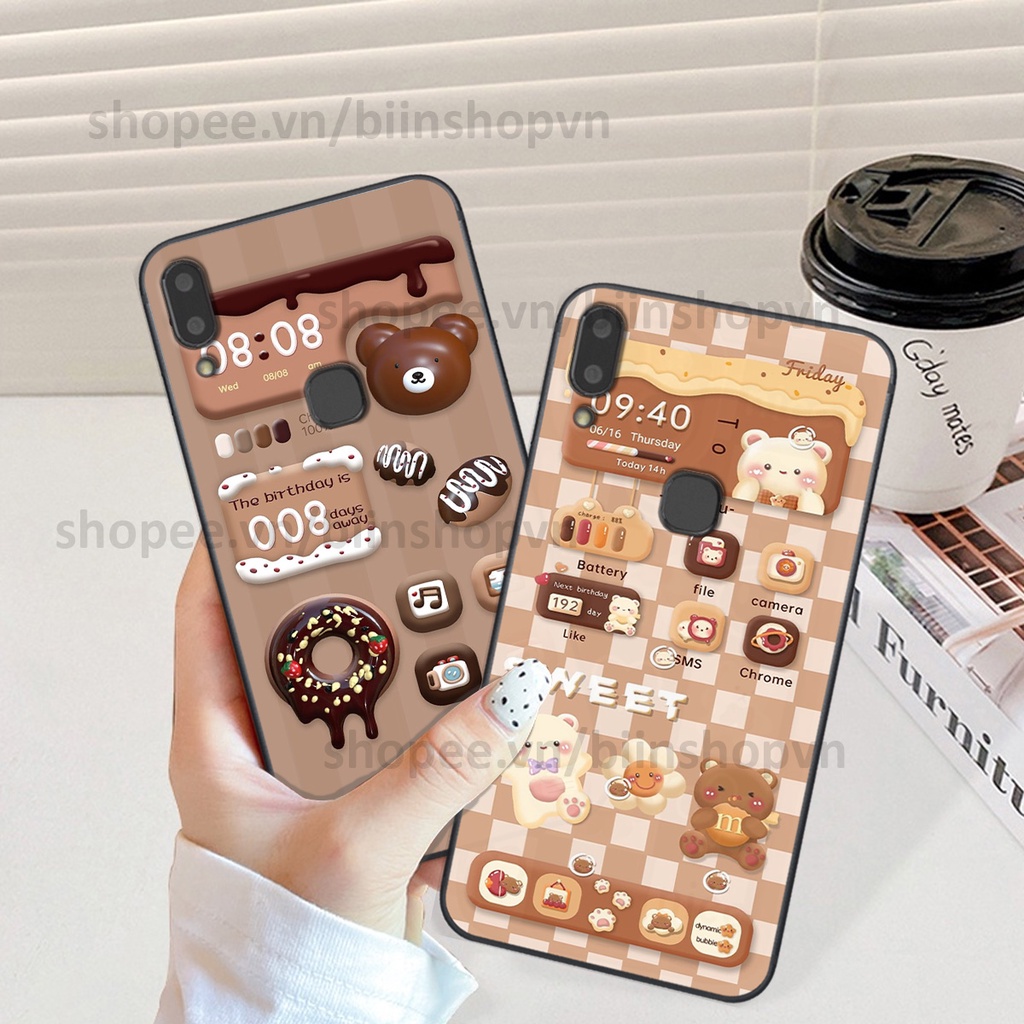 Ốp Vivo V9 / V9 Youth in hình gấu chocolate kẹo ngọt siêu đẹp siêu xinh