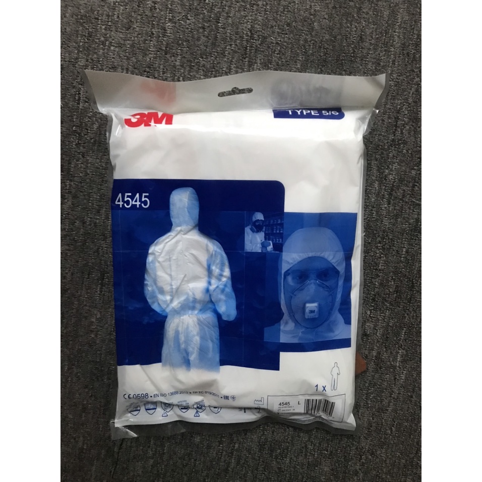 quần áo chống hóa chất phòng độc 3m 4545