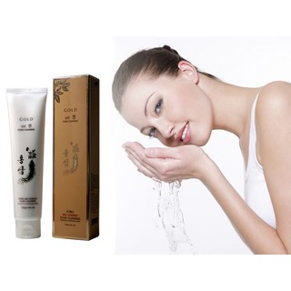 Sữa rửa mặt hồng sâm My Gold hàn quốc chính hãng hộp vàng tuýp 120g