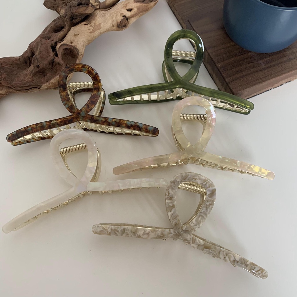 Kẹp Tóc Bằng Kim Loại Kích Thước 13cm Plus Phong Cách Hàn Quốc Cho Nữ