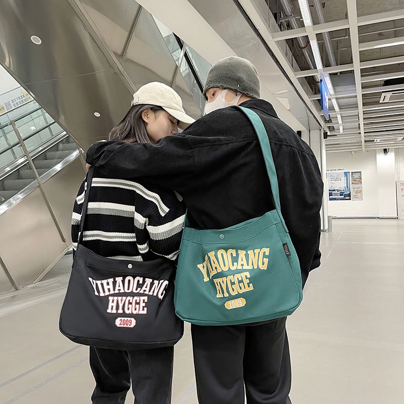 Túi đeo vai YADOU bằng vải canvas phong cách Nhật Bản thời trang cho nam nữ