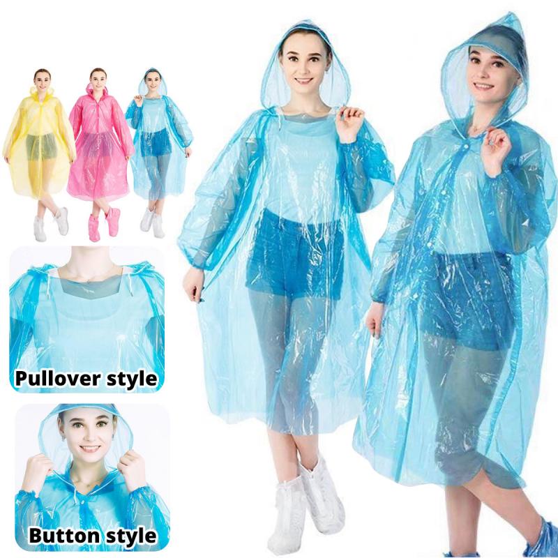 Áo mưa HDOORLINK dày dặn có mũ trùm dùng một lần chống thấm nước dùng đi câu cá/ leo núi/ du lịch ngoài trời cho nam nữ