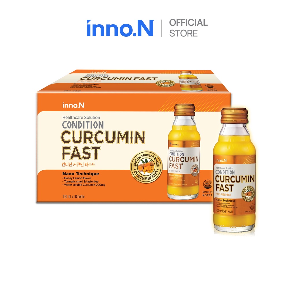 Combo 10 chai nước tinh nghệ Nano Curcumin Condition Curcumin Fast hỗ trợ bảo vệ và tăng cường chức năng dạ dày