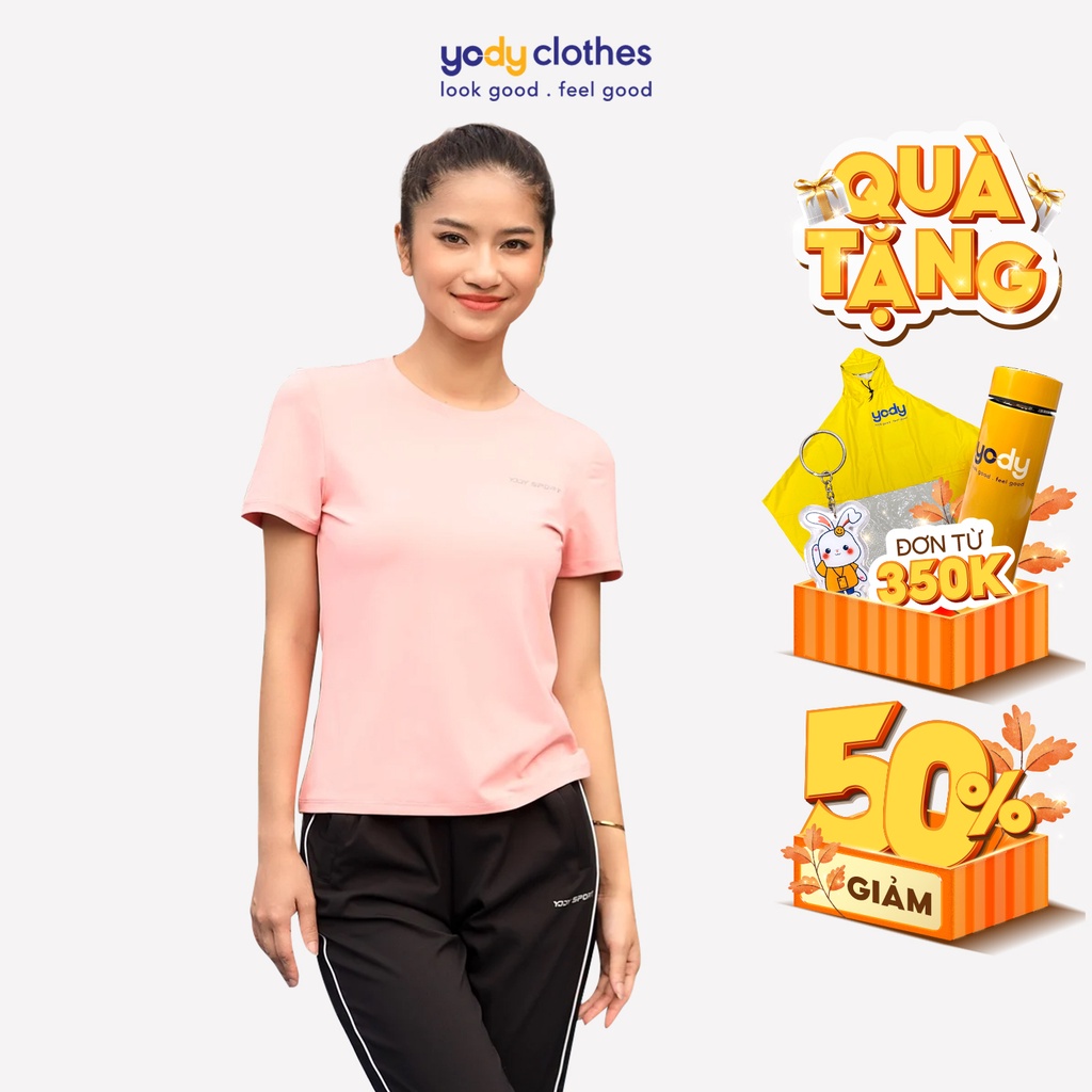 Bộ đồ nữ thể thao YODY quần dài thoải mái vận động, co giãn tốt SBN5006