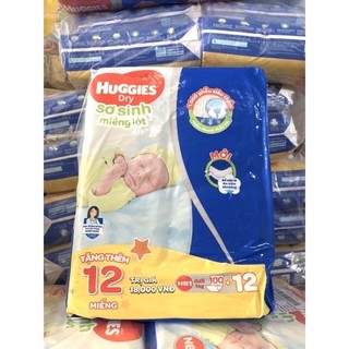 Miếng lót sơ sinh huggies NB1-100+12