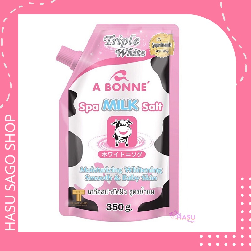 Muối tắm sữa bò tẩy tế bào chết A Bonne Spa Milk Salt 350g Thái Lan