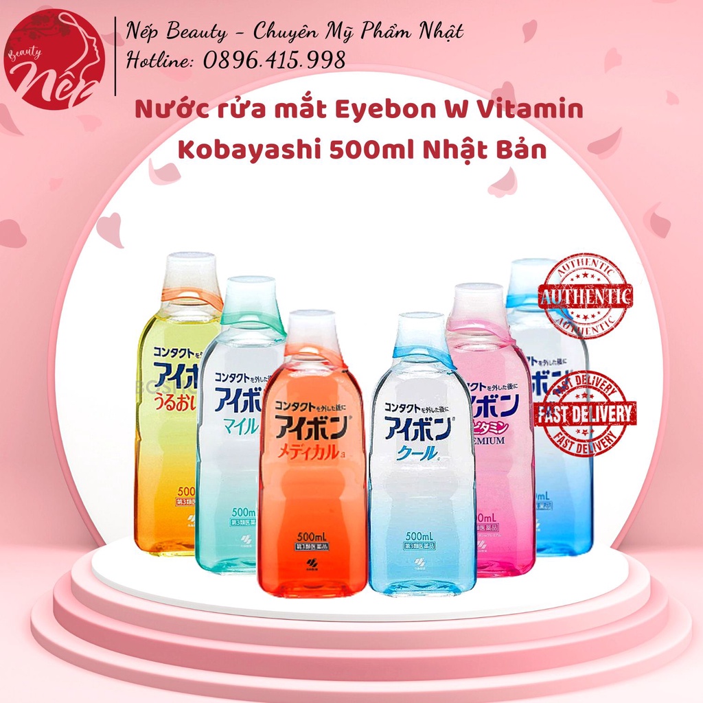 Nước rửa mắt Eyebon W Vitamin Kobayashi Nhật Bản 500ml