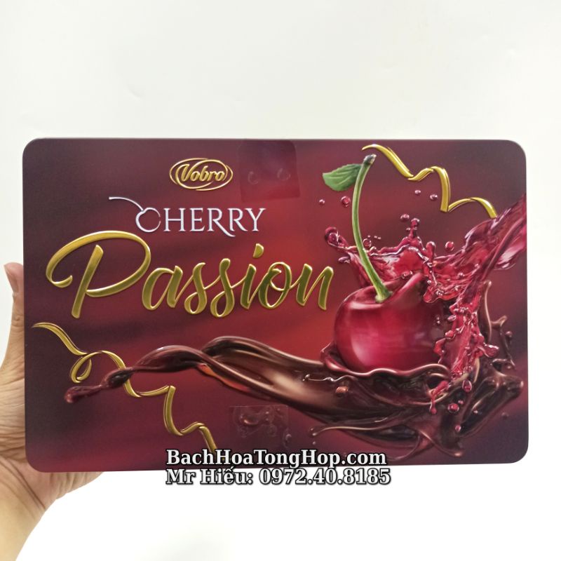 [Hỏa Tốc] Socola nhân Cherry Passion hộp sắt 280g
