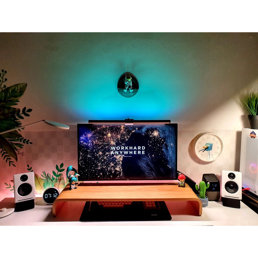 Kệ màn hình máy tính, Kệ Tivi Ngang 80 cm - Plyconcept Monitor Stand U800 - Màu gỗ Sồi