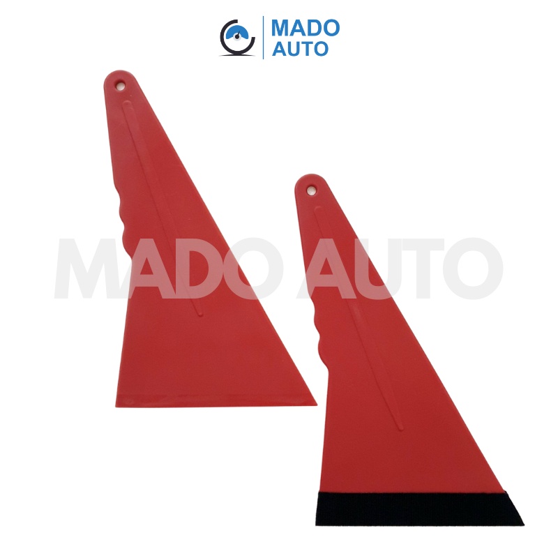Gạt nhựa dán Film Phim cách nhiệt ô tô, dụng cụ dán Decal nhà kính cỡ lớn, lưỡi mềm đỏ MADO AUTO Plastic Squeegee CR-G43