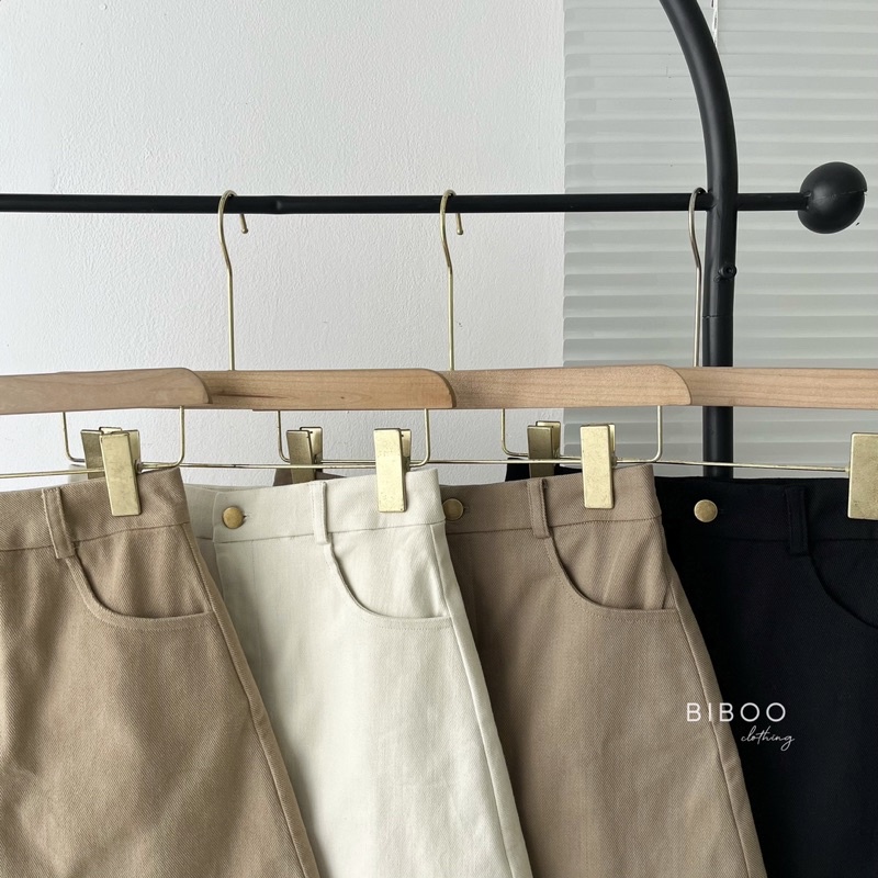 BIBOO - Chân váy ngắn cơ bản chất liệu kaki có quần trong KAKI SKIRT
