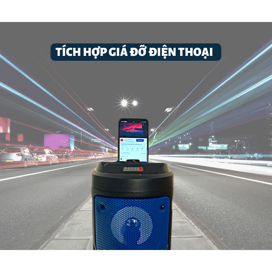 Loa Bluetooh ZOS4209 âm thanh cực lớn cho phòng nhảy, hát Karaoke, hoạt động ngoài trời, nháy theo nhạc