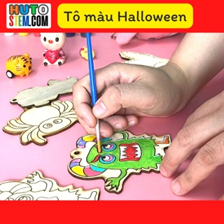 Tô Màu Sáng Tạo, Chủ Đề Halloween, Tặng Kèm Dây Gai Treo Trang Trí