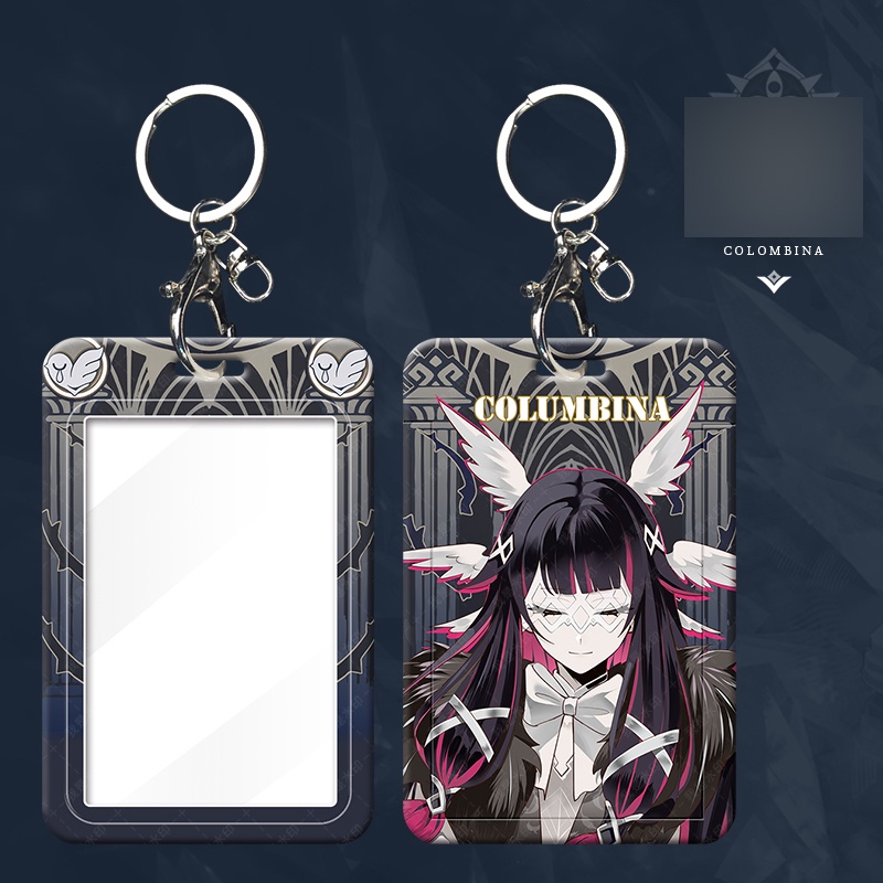 Bao Đựng Thẻ genshin Iqat Fatui Có Mặt Dây Chuyền Văn Phòng Phẩm