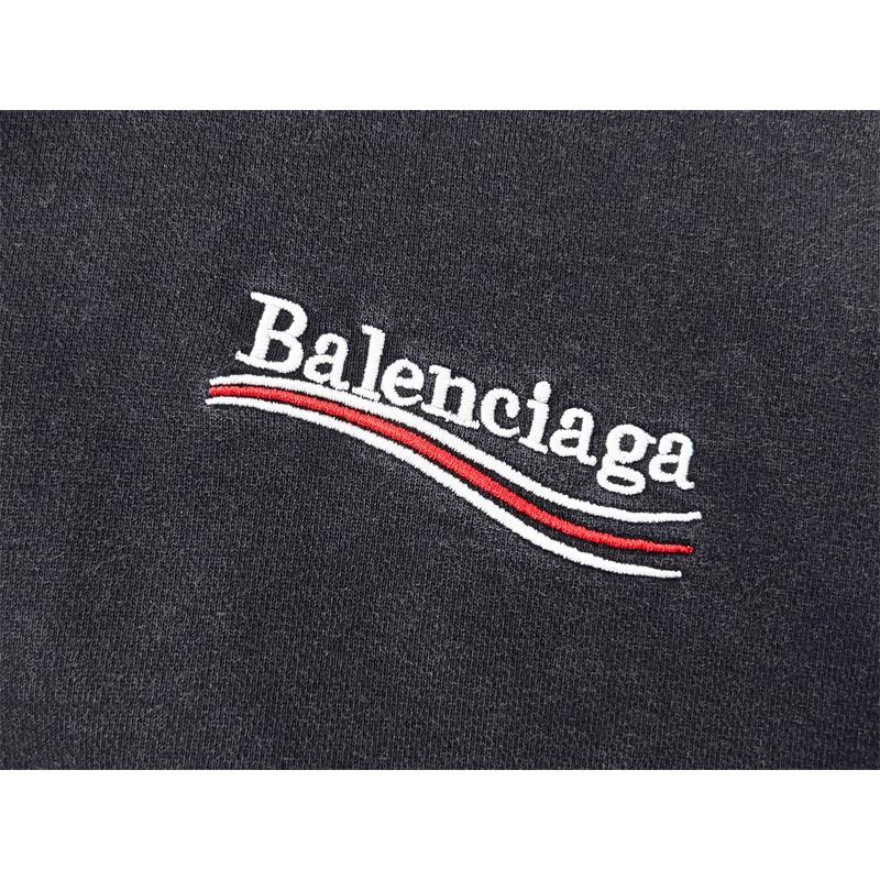 Balenciag * Áo hoodie Thêu logo Đường Phố Cao Cấp