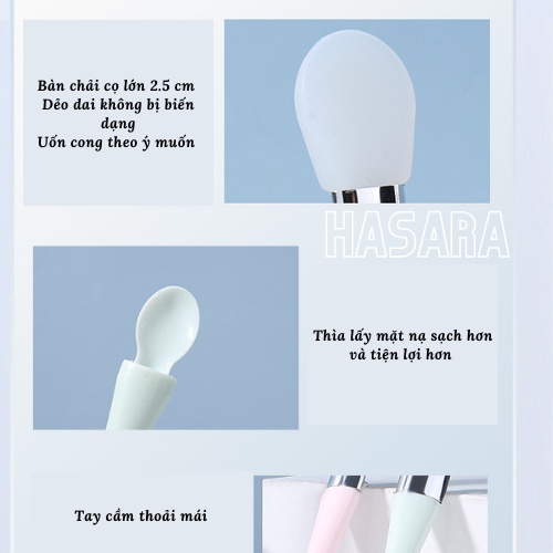 Cọ đắp mặt nạ silicon, cọ quét mặt hai đầu tiện dụng Lameila nội địa trung HB0526 - Hasara
