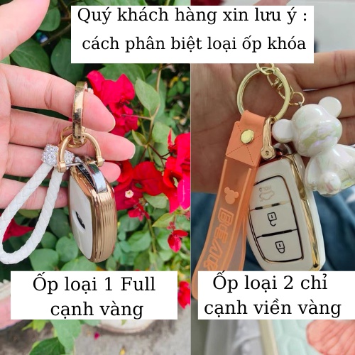 Ốp bảo vệ chìa khóa KIA K3 , Cerato , Sorento , Morning NEW  3 Nút Bấm Mạ Vàng Cao Cấp - Ốp Khóa Xe KIA
