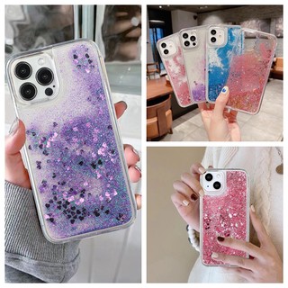 Ốp Điện Thoại Dẻo Họa Tiết Trái Tim Có Nước Kim Tuyến Lấp Lánh Cho OPPO Reno 8 Pro + 7 Pro SE 6 5 5G