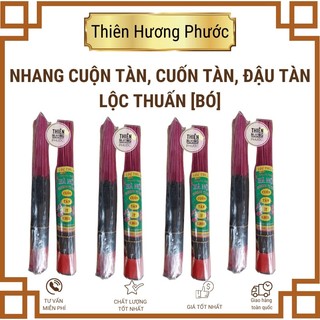 Nhang trầm Bắc cuốn tàn Lộc Thuấn 40cm bó 240 cây mùi thơm êm dịu,ít khói