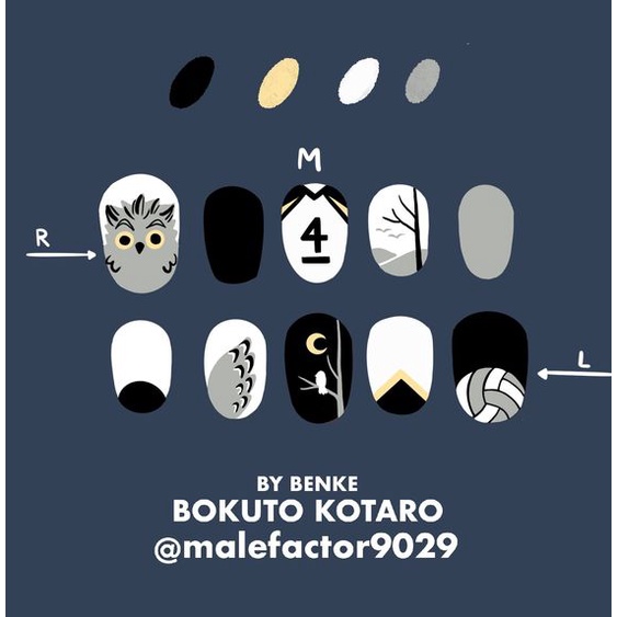 Nail box họa thiết kế họa tiết Haikyuu