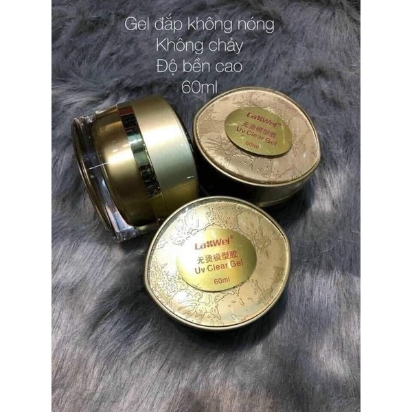 Gel đắp móng Lawei gel lạnh không nóng hũ vàng 60ml