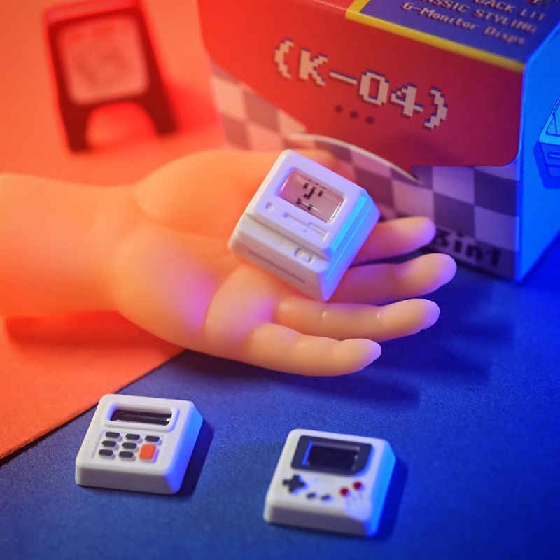 Bộ Phím Cơ K-04 3 Trong 1 Kiểu Dáng Cổ Điển Dễ Thương