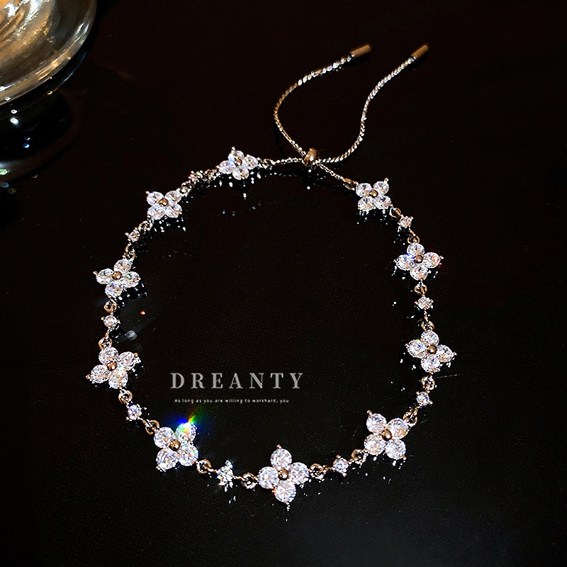 Vòng Đeo Tay Đính Đá Zircon Thời Trang Cá Tính Dễ Phối Đồ