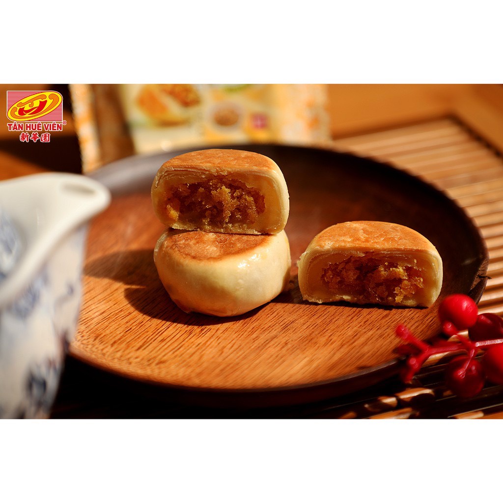 Bánh Pía Chà Bông Trứng Muối Tân Huê Viên Túi 12 bánh