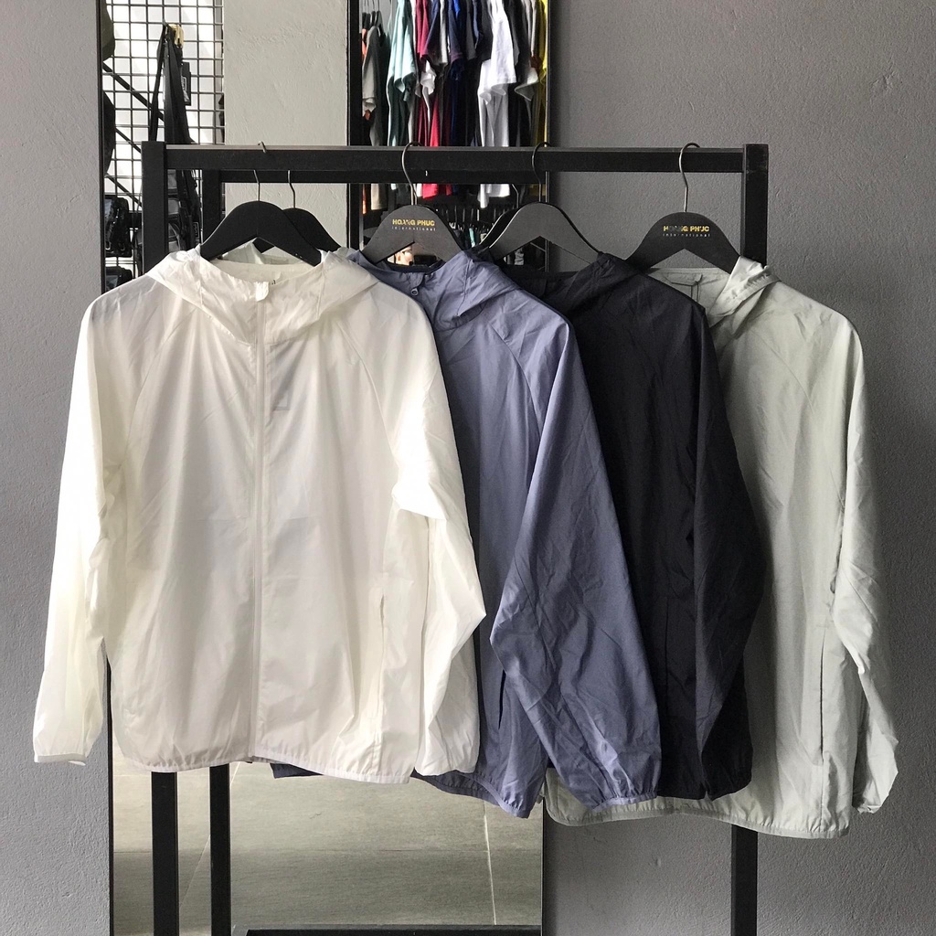 Áo khoác, áo gió nam nữ Spao AG01 nhẹ mỏng phối mũ