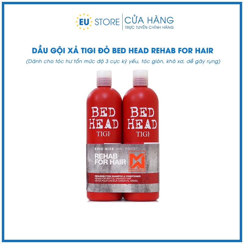 Bộ Dầu Gội & Xả Tigi Đỏ Bed Head Urban 750ml Siêu Phục Hồi Dành Cho Tóc Khô Xơ Và Hư Tổn