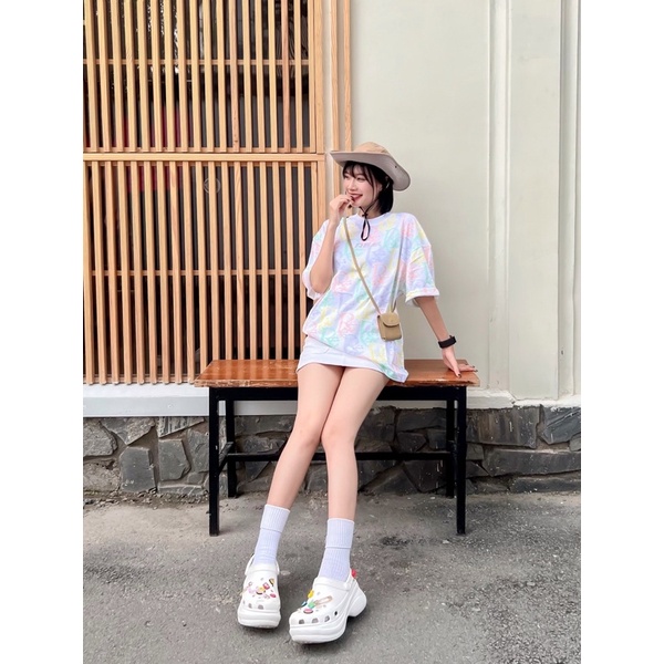 Local Brand Ree - Áo Thun Monogram Pixel Multicolor Màu Trắng