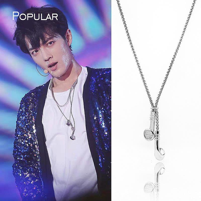 Bán Chạy!F &amp; X Dây Chuyền Thép Titan Mặt Tai Nghe Xiao Zhan Wang Yibo Phong Cách Hip Hop Cá Tính Dễ Phối Đồ Cho Nam Và Nữ