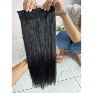Tóc kẹp phím 2 dải tóc thật 60cm