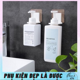Móc Dán Treo Cổ Chai Lọ Nước Rửa Tay Dầu Gội Đầu Sữa Tắm Xà Phòng Dán Tường Siêu Chắc, móc dán tường treo bình dầu gội