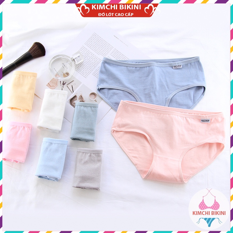 Quần lót nữ cotton vải mềm kháng khuẩn KIMCHIBIKINI quần trong siêu đẹp nhiều màu đen QL023