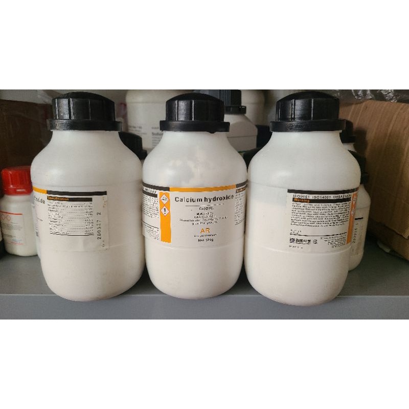 Hóa chất : Ca(OH)2 Calcium Hydroxide  500g  T.Quốc