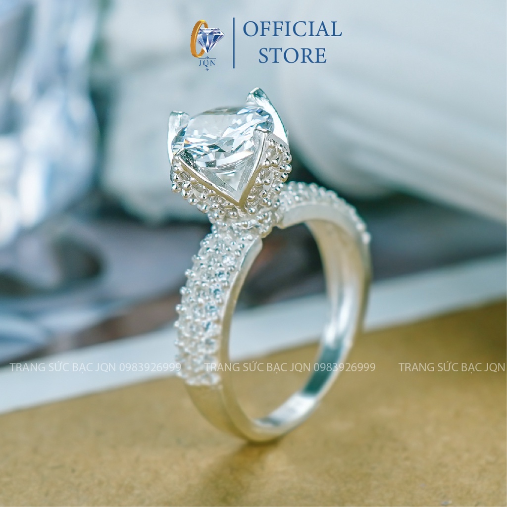 Nhẫn Bạc Nữ Đính Đá JQN Mẫu Mới Đẹp N67