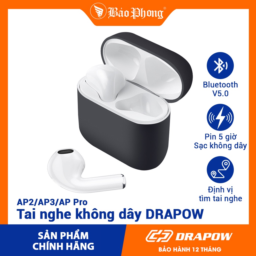 Tai nghe không dây bluetooth AP2 AP3 AP Pro Chính hãng Drapow âm thanh cực chất, đầy đủ tính năng