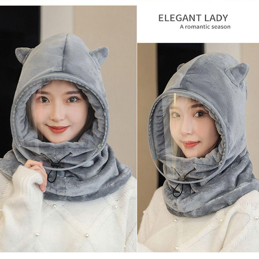Mũ Trùm Đầu Kiêm Khăn Choàng Chống Gió Bảo Vệ Tai Dùng Trượt Tuyết Mùa Đông