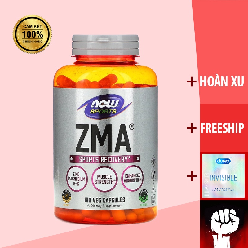 NOW ZMA | Phục Hồi Cơ Bắp Khi Ngủ Now ZMA 90 - 180 Viên