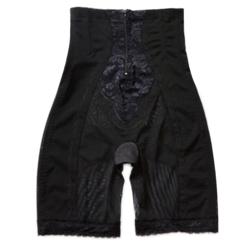 Quần Lót Định Hình Nâng Mông Lưng Cao Phối Ren Lưới Có Khóa Kéo Trước Dành Cho Nữ