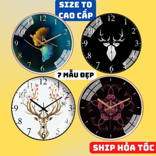 Đồng Hồ Treo Tường Trang Trí Decor Cỡ Lớn, Kim Trôi, Họa Tiết Đẹp Và Sang Trọng Dùng Cho Phòng Khách, Phòng Ngủ