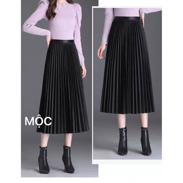 Chân váy Quảng châu dạ nhung mẫu thời trang mới nhất