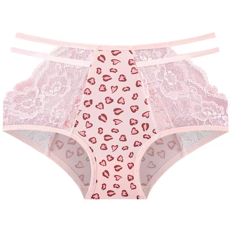 Set 3 Quần Lót Ren Hoa Tiết Da Báo Quần lót nữ Plus Size Đồ lót ren nữ M-XXL