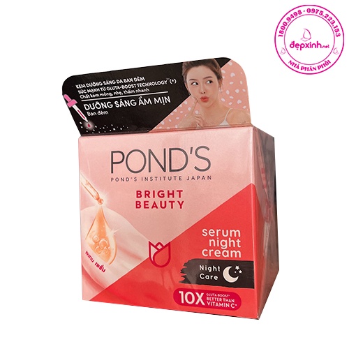 Kem Dưỡng Sáng Da Ẩm Mịn Ban Đêm Ponds Bright Beauty Serum Night Cream