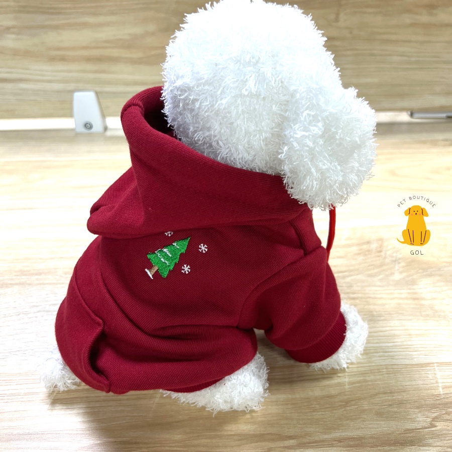 [XS - 4XL] Áo hoodie cây thông giáng sinh chó mèo thú cưng - unisex