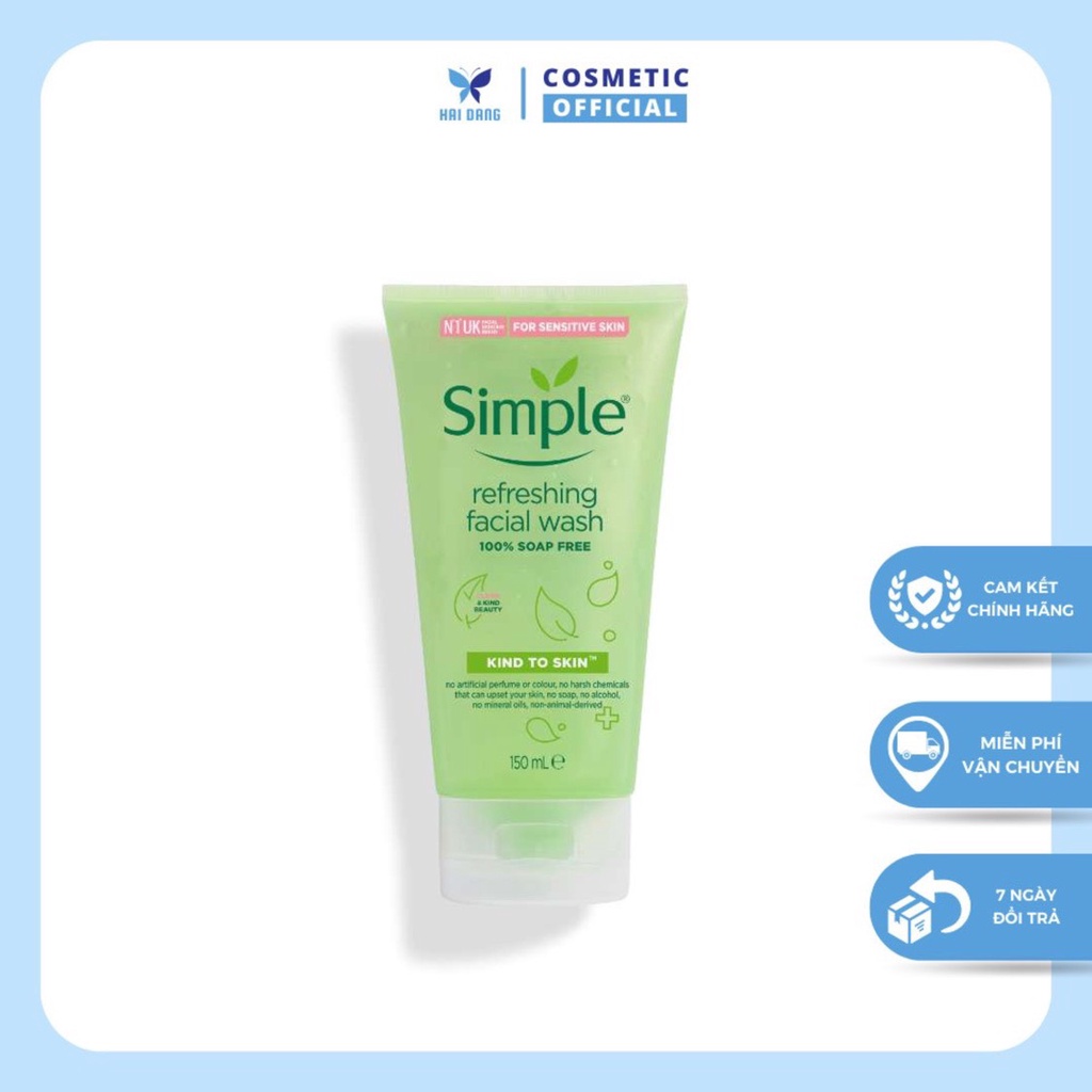 [ Mới Về] Sữa Rửa Mặt Simple Kind To Skin 150ml