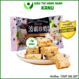 [1 cái dùng thử] Bánh ngũ cốc trà sữa trân châu BoBa Yuki & Love Đài Loan, đồ ăn vặt ngon rẻ